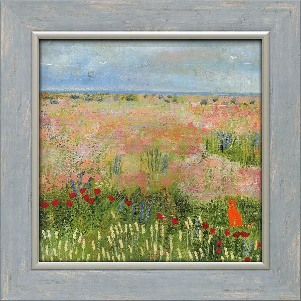 絵画　インテリア　おしゃれ　アートフレーム　アウトレット　アンナ ウィルソン「ビーチ キャット」額付...