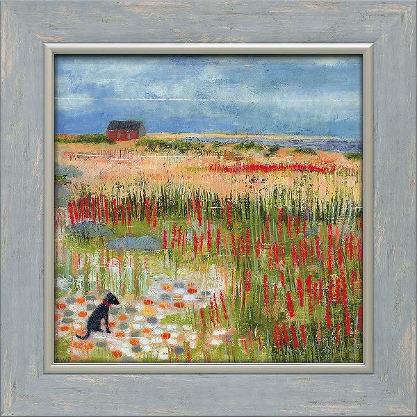 絵画　インテリア　おしゃれ　アートフレーム　アウトレット　アンナ ウィルソン「ウェイティング」額付き...