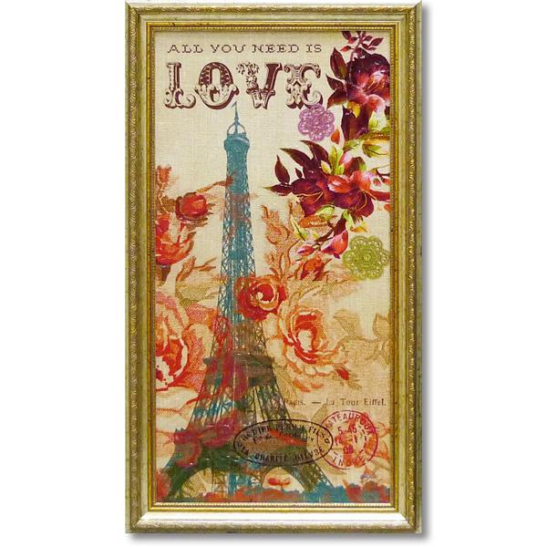 絵画　インテリア　アートフレーム　アウトレット　ベラドスサントス「オールユーニードイズラブ」額付き　...