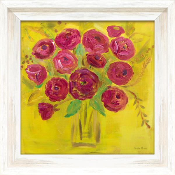 絵画　インテリア　おしゃれ　アートフレーム　アウトレット　ファリダザマン「バーストオブポピー」額付き...