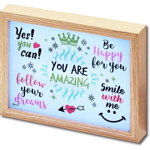 アートフレーム　絵画　卓上　アウトレット　LED木製ボックスフレーム〜ヒーリングシリーズ〜「アメージ...