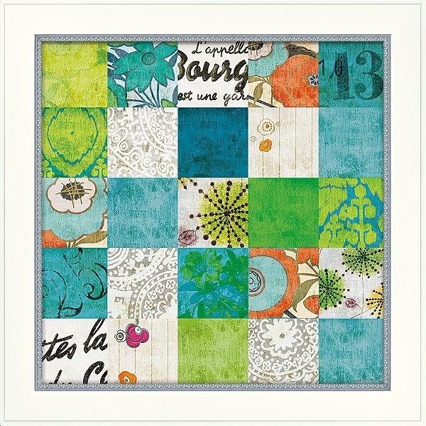 絵画　インテリア　おしゃれ　アートフレーム　アウトレット　スー シェルバッハ「ハイ ストライプ ブル...