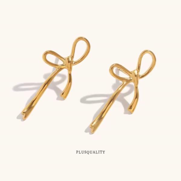 ピアス りぼん シンプル 上品 可愛い サージカルステンレス 金属アレルギー対応 大人 リボン レデ...