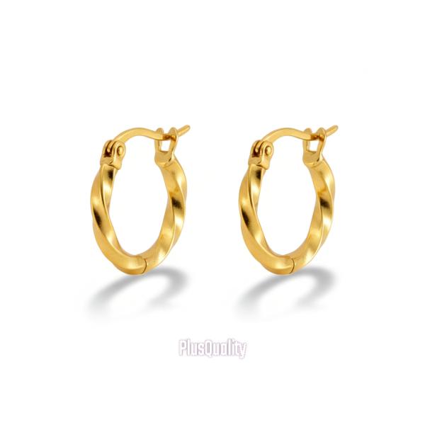 金属アレルギー対応 フープピアス サージカルステンレス つけっぱなし 18k 18金 レディース  ...