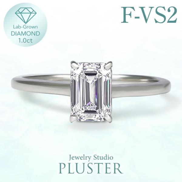 ダイヤモンド リング 指輪 一粒 ダイヤモンドリング ダイヤリング 1.0ct ムーンストーン 角 ...