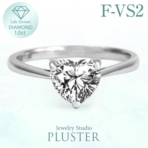 指輪 レディース プラチナ 1.0ct ダイヤモンド 一粒 ダイヤ リング ダイヤモンドリング ラボ...