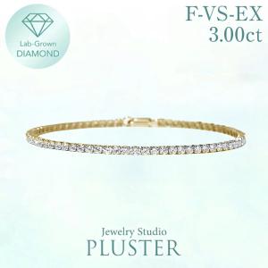 ダイヤモンド ブレスレット テニスブレス3.0ct 品質保証書 18金 K18 ホワイトデー ギフト