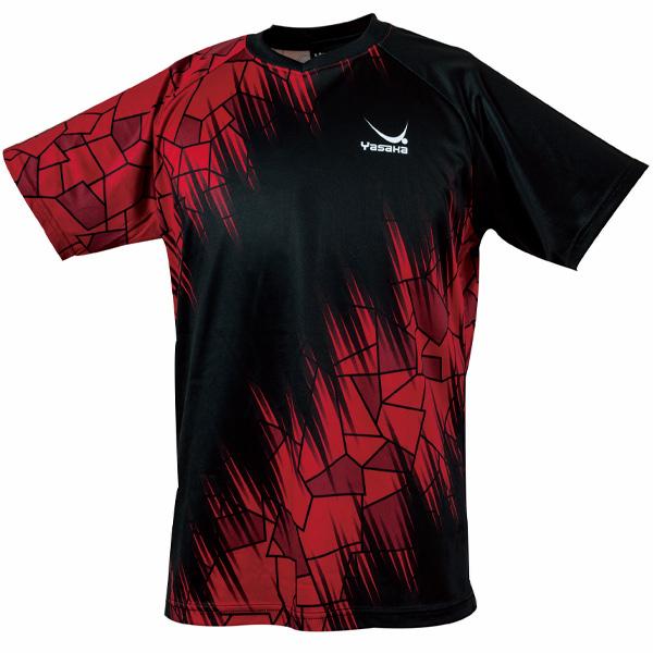 売切処分 ヤサカ エネオーラユニフォーム レッド L卓球ウェア