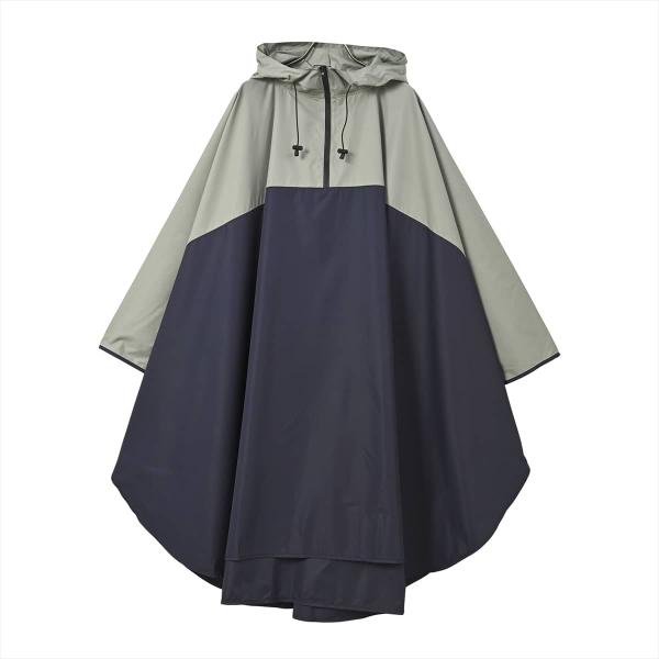 ニフティカラーズ ピーチドロップバイカラーレインポンチョ ネイビー 6050NV レディース メンズ...