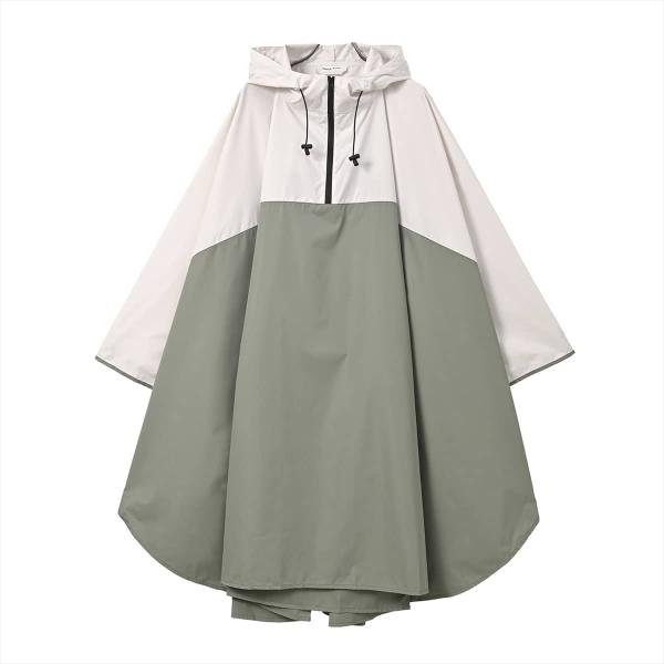 ニフティカラーズ ピーチドロップバイカラーレインポンチョ カーキ 6050KH レディース メンズ ...