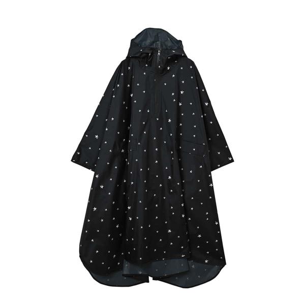 ニフティカラーズ スタッズスターレインポンチョ ブラック 60521/6052BK レディース メン...