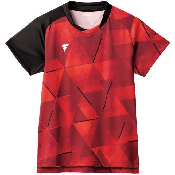 ヴィクタス V-NGS303 ゲームシャツ レッド L 512302 卓球 ウェア