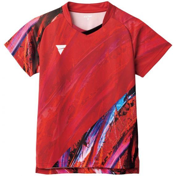 ヴィクタス V-NGS407 レッド L 卓球用 Tシャツ 512403 卓球 メンズウェア