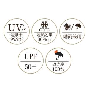 晴雨兼用長傘 UV ペールバイカラー 長傘 9...の詳細画像5