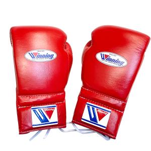 在庫あり即納 12オンス MS400 ウイニング WINNING プロ試合用 ボクシンググローブ 紐タイプ レッド