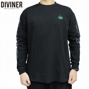 DIVINER（ディバイナー） 半袖Tシャツ 猛虎伏草 和風ミックス 双虎