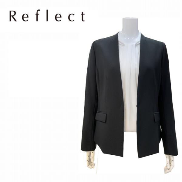 ジャケット 黒 11号 Reflect リフレクト 571-48012 カラーレス １つ留め ビジネ...