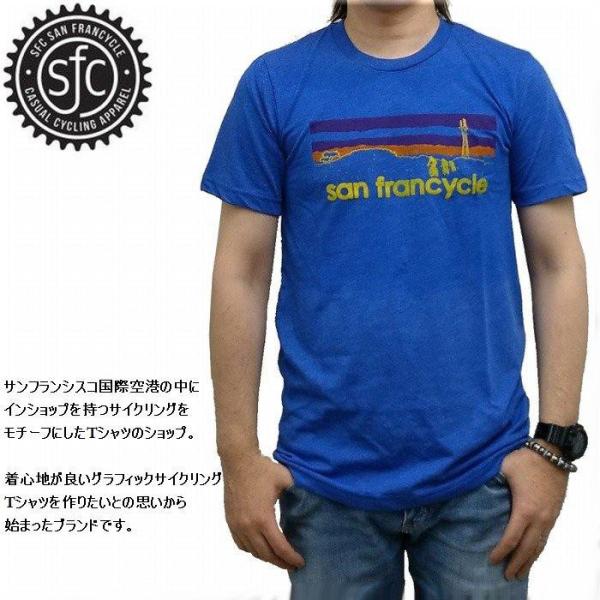 半袖Tシャツ フロントプリントの代表作 sfc-01 ブルー SanFranCycle サンフランサ...