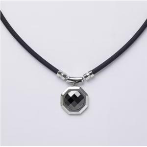 ネックレス ネオジム永久磁石 un-001-s-l レイ 磁気ループ シルバー Lサイズ 52cm ...