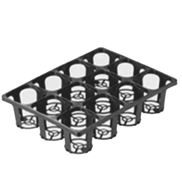 80枚 TO トレー 12HT 9cm 12穴 黒 外寸247×327×75mm ハーフ 穴トレー ...
