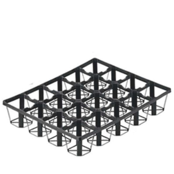 40枚 TO トレー 20TS 10.5cm 20穴 黒 外寸375×470×85mm 穴トレー ポ...