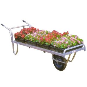 SHINSEI アルミコンテナカー 2個積1輪 アルミ 平型一輪車 ネコ 