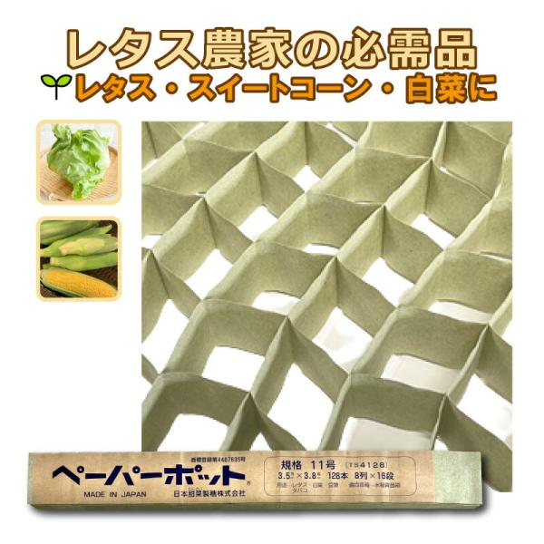 ペーパーポット No.11 11号 200冊 (個) 128鉢 生分解性 紙筒 播種 種まき 育苗 ...