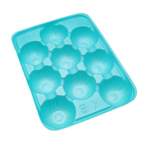 100枚 PSP フルーツトレー 9穴 3kg用 360×265mm グリーンS コバヤシ 9H 果...