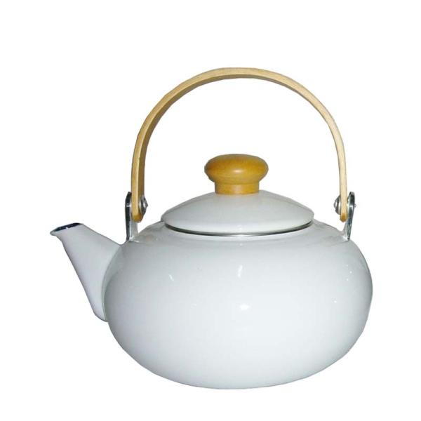 雅ホーローケットル 2.3L 白 前川金属 琺瑯 IH やかん おしゃれ ケトル 金TD
