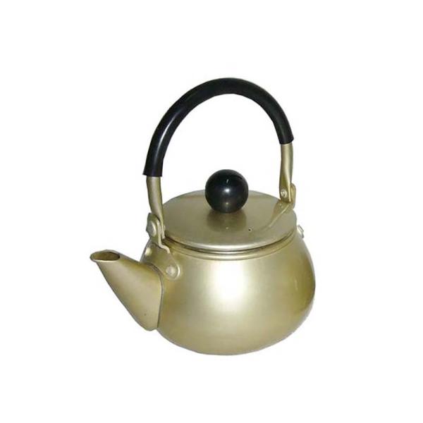 ドリーム急須 ツル付 0.6L ゴールド 前川金属 アルミ製 お茶 やかん ケトル 金TD