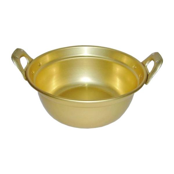 平手段付鍋 アルマイト 39cm 前川金属 宝こづち印 アルミ鍋 金TD