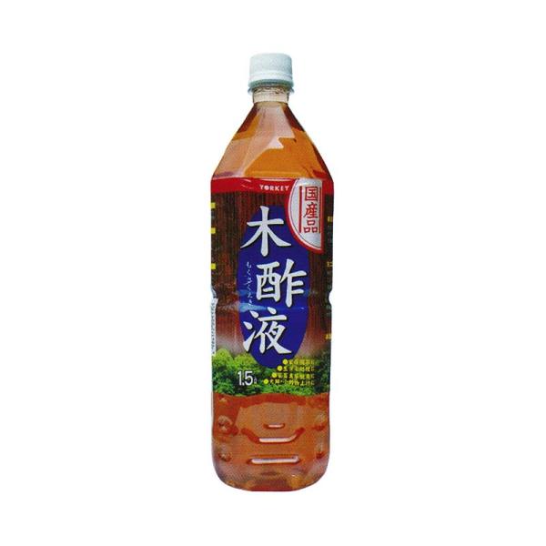 12本 木酢液・青ラベル 1.5L 虫よけ 土地改良 活力剤 活力液肥 液体肥料 ヨーキ産業 代引不...