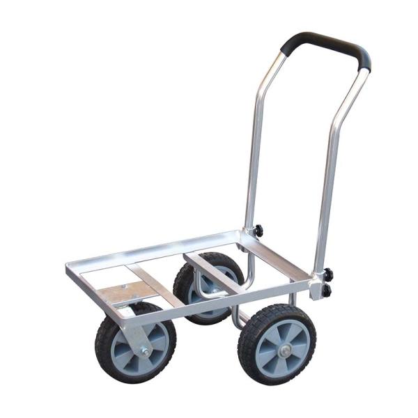 アルミ三輪キャリー ノーパンク 前輪自在 AK3-48NK アルミ製 カート 台車 運搬具 アルミス...