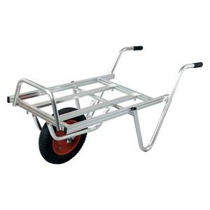 アルミコンテナカー 2個積1輪 アルミ 平型一輪車 ネコ アルミコンテナカー 2個積1輪 アルミ 平型一輪車 ネコ
