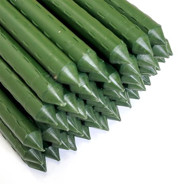 園芸支柱 緑 直径20mm×1500mm 50本組 鋼管竹 イボタケ イボ竹 輸入品 シンセイ 代引...