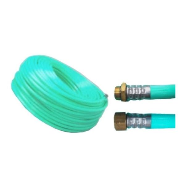 十川ゴム 動噴ホース グリーン軽量スプレーホース 5.0Mpa 8.5mm×20m金具付 防J 代引...