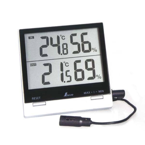 デジタル 温湿度計 Smart C 最高・最低 室内・室外 防水外部センサー 73120 見やすい ...
