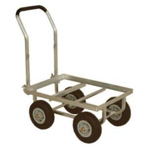 ハラックス 愛菜号 アルミ製台車 CH-530-25N 大きいコンテナ1個用 ノーパンクタイヤ 防J...