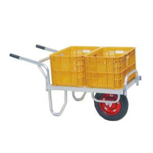 ハラックス コン助 アルミ製 平形一輪車 CN-40D 20kgコンテナ2個用 防J 代引不可