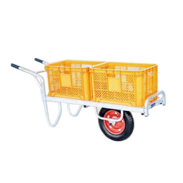 ハラックス コン助 アルミ製 平形一輪車 CN-35D 幅せまタイプ コンテナ縦2個用 防J 代引不...