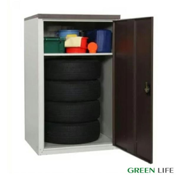 扉式タイヤ収納庫 TBT-132(MBR)  国産 鍵付き 物置 物置き おしゃれ 屋外 庭 収納庫...