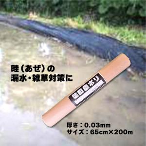 アゼマルチ 厚さ0.03mm×巾65cm×長さ200m 畦畔シート ポリシート あぜマルチ 畦マルチ あぜシート アゼシート 畦シート  漏水防止 防草効果 田んぼ 三K NZ｜plusys