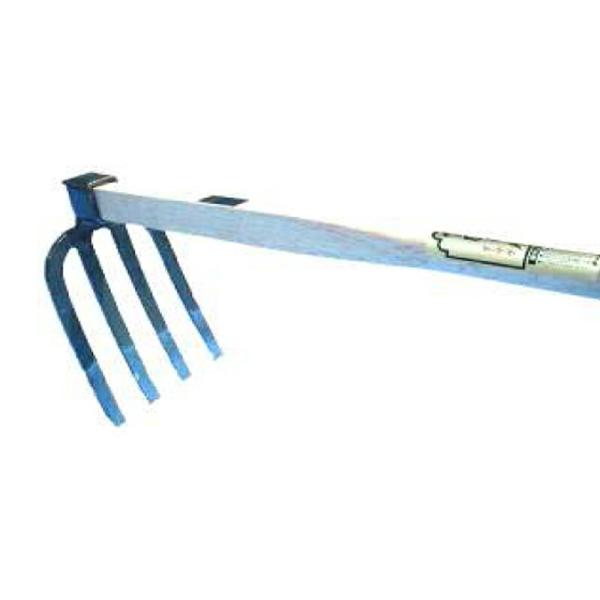 備中 4本爪 樫柄 柄全長1050mm 先巾170mm F1211 フジカワ 三冨D