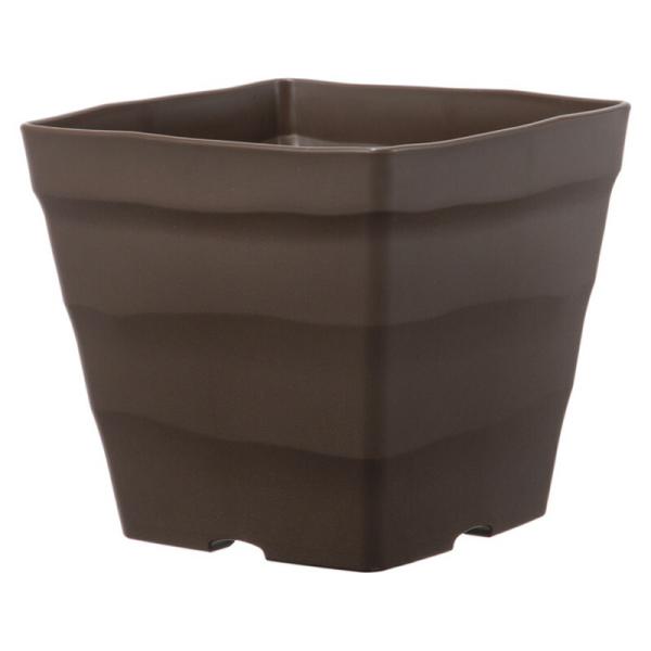 30個 25型 ダークブラウン クラフトスクエア ポット 鉢 おしゃれ アップルウェアー タSD