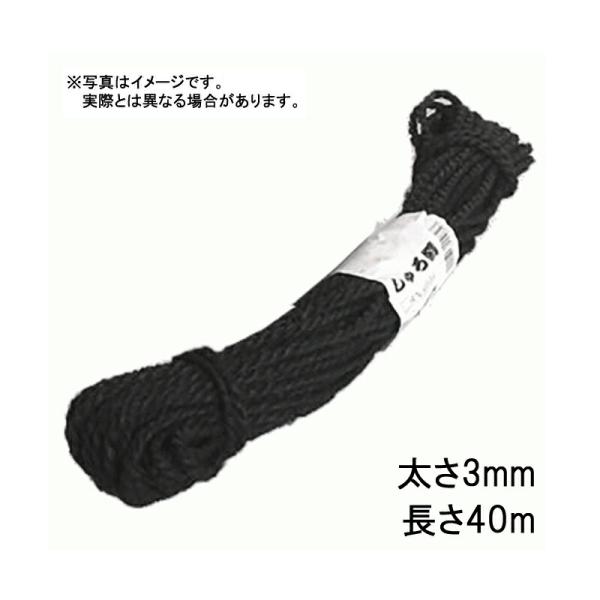 450束 シュロ縄 黒 3mm×40m 早S 代引不可