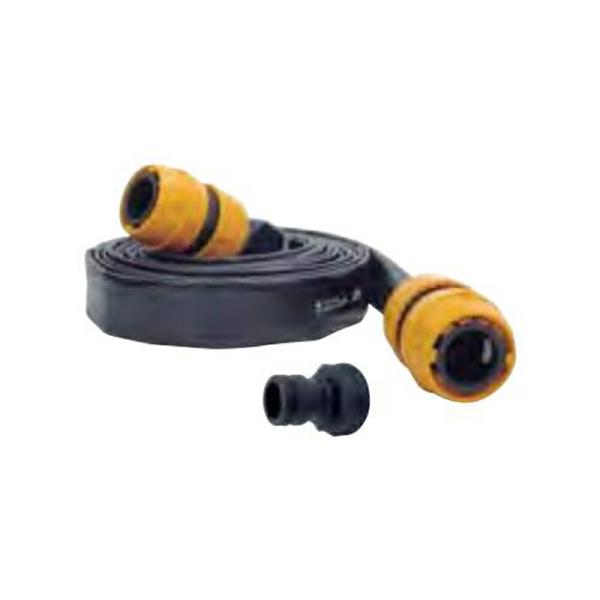 サンフラットホース ワンタッチカップラ―付 QH25-2.7+LQ24G×2個 口径25mm 長さ2...