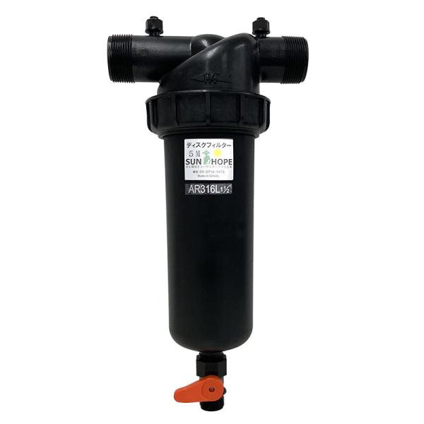 ディスクフィルター AR316L 140# メッシュサイズ100ミクロン 取付口径40mm 潅水用品...