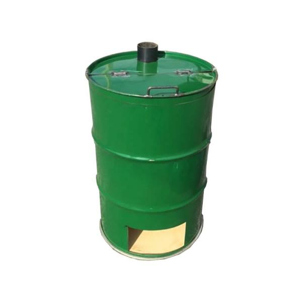 塗装無 緑 ドラム缶焼却炉 煙突付 200L 焼却炉 ミY 代引不可