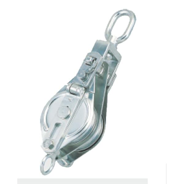 ステンレス滑車 ステンレススナッチ オーフ型 75×2SOS 車径 75mm 使用荷重 500kg ...