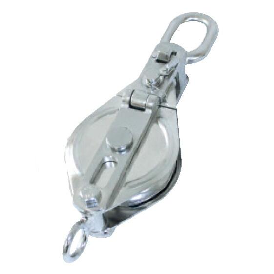 ステンレス滑車 ステンレススナッチ オーフ型 100×1SOS 車径 100mm 使用荷重 1000...